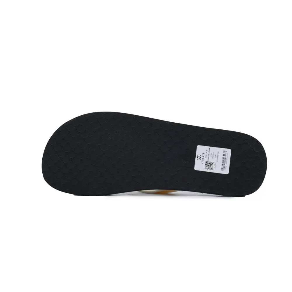 Gucci Slippers Striped Double G Printed Black Rice