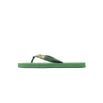 Gucci Slippers Striped Double G Printed Green