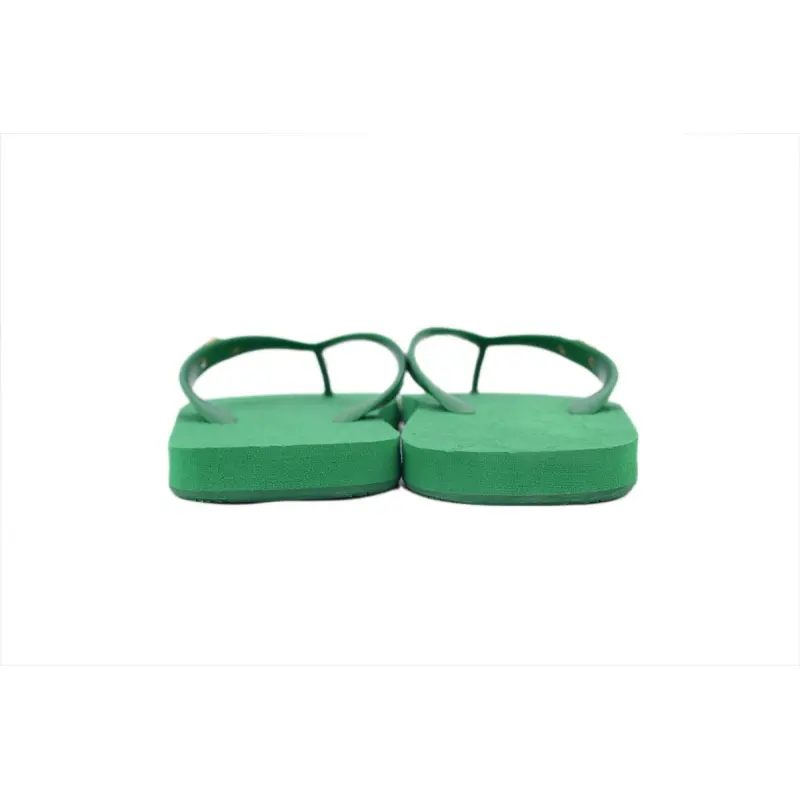Gucci Slippers Striped Double G Printed Green