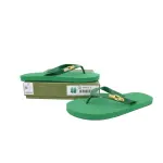 Gucci Slippers Striped Double G Printed Green