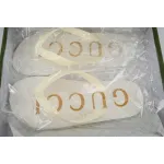 Gucci Slippers Striped Double G Rice White