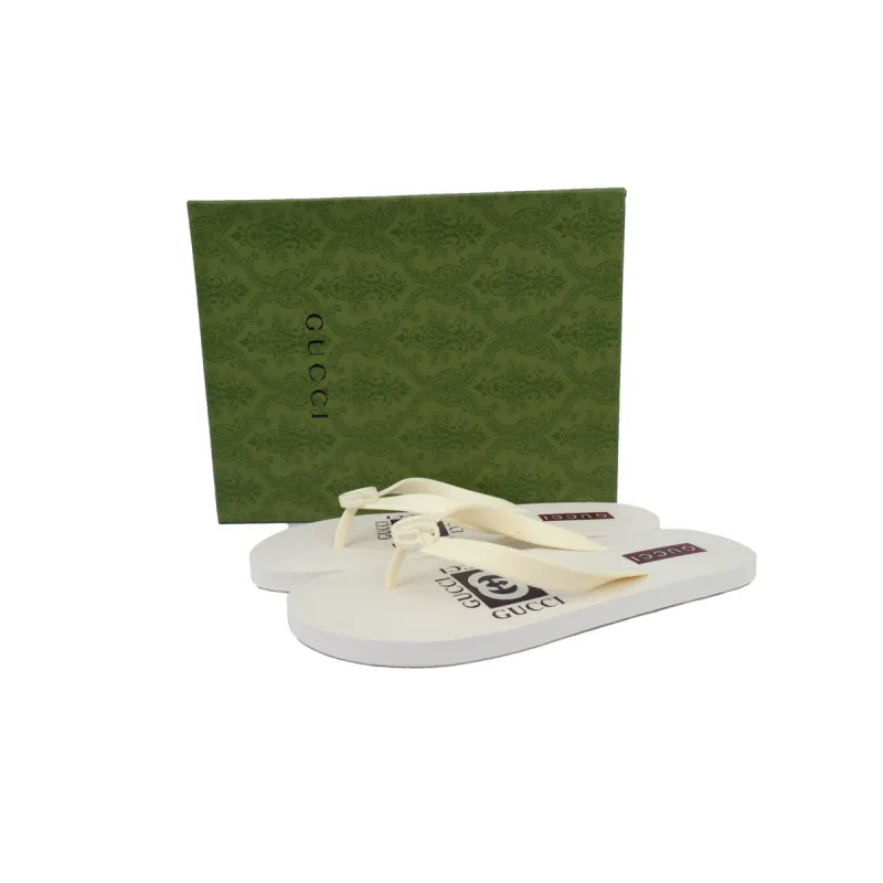 Gucci Slippers Striped Double G White