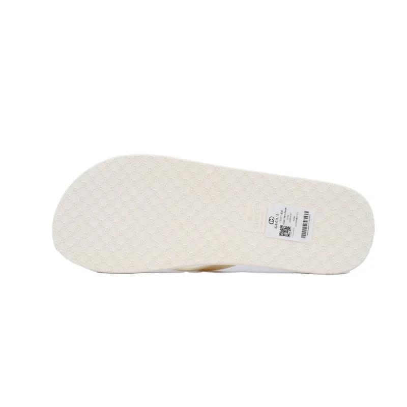 Gucci Slippers Striped Double G White
