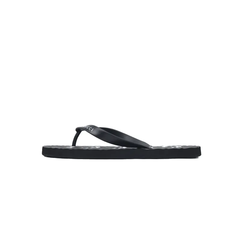 Gucci Slippers Striped Double Gucci Black