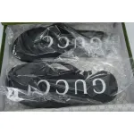 Gucci Slippers Striped Double Gucci Black