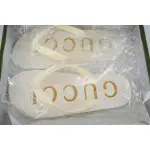 Gucci Slippers Striped Double Gucci Rice White