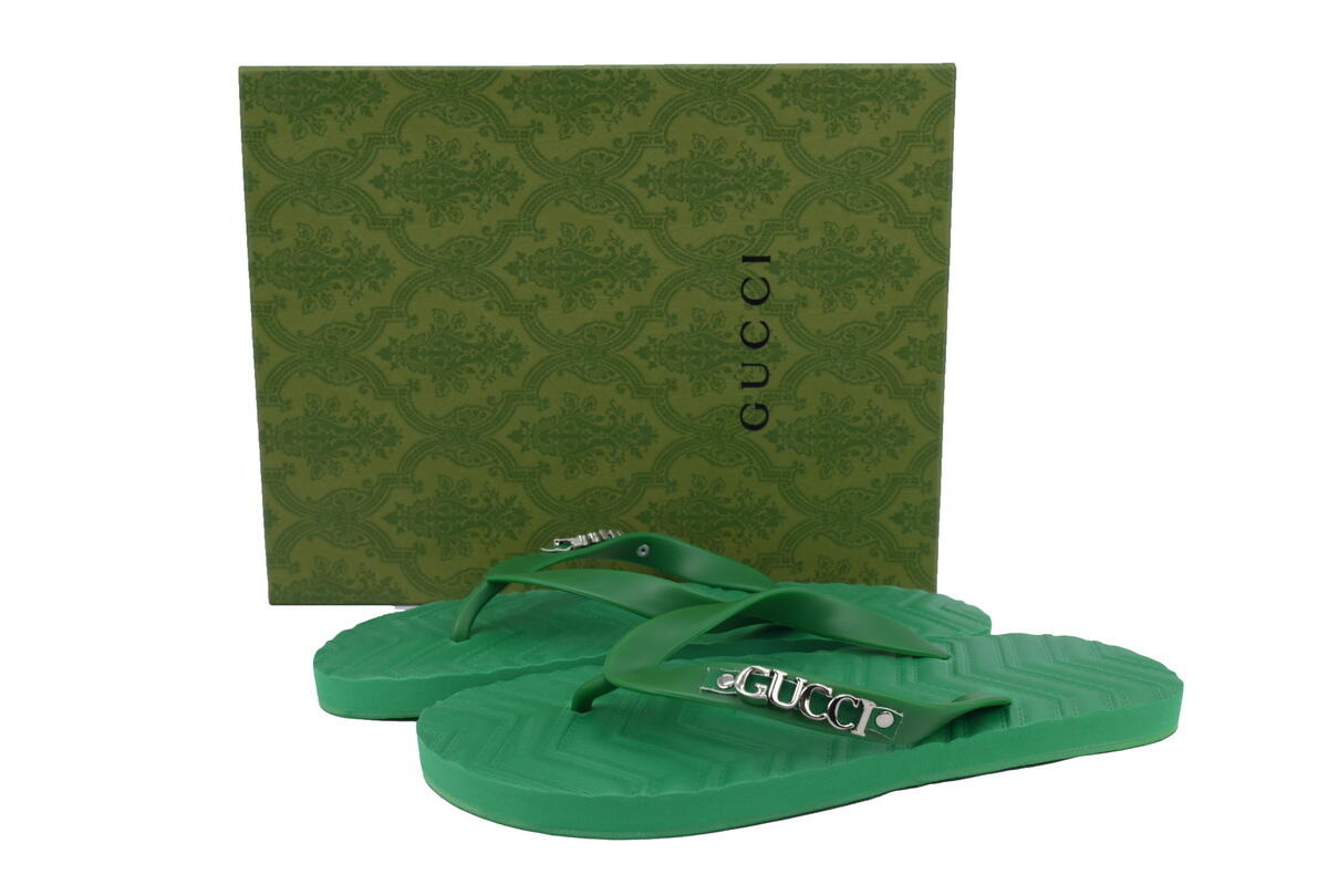 Gucci Slippers Striped Green