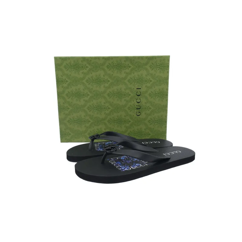 Gucci Slippers Striped Gucci All Black