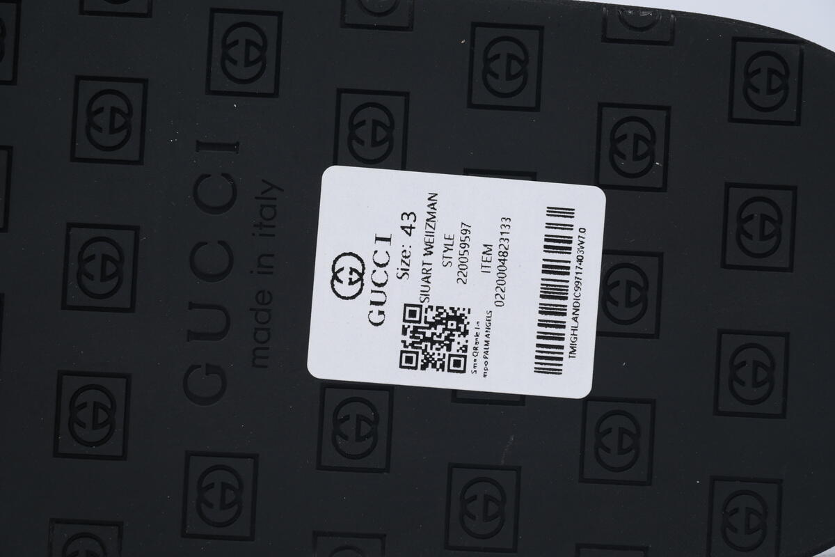 Gucci Slippers Striped Printed Black