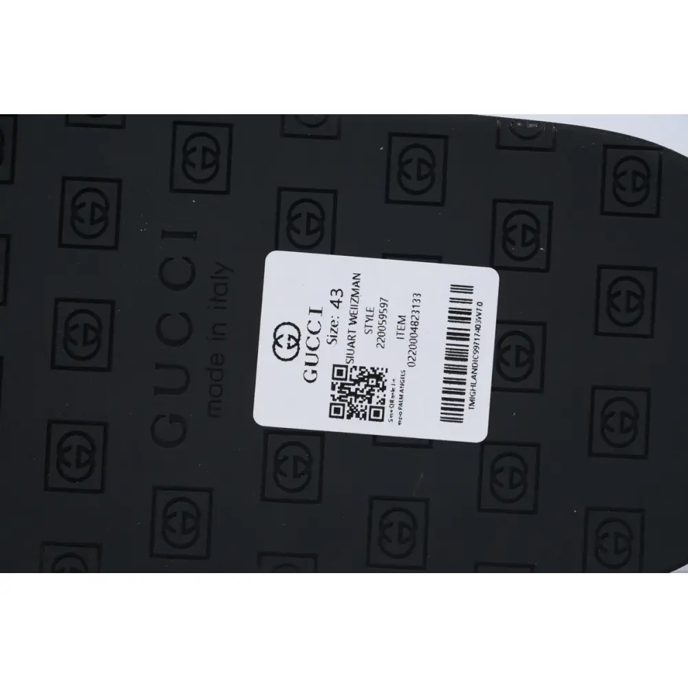 Gucci Slippers Striped Printed Black