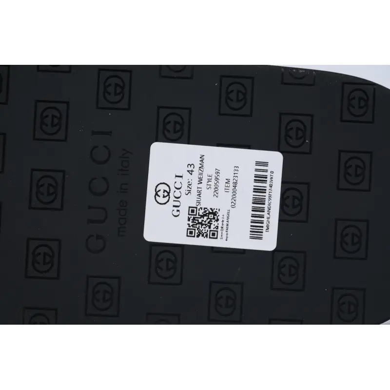 Gucci Slippers Striped Printed Black