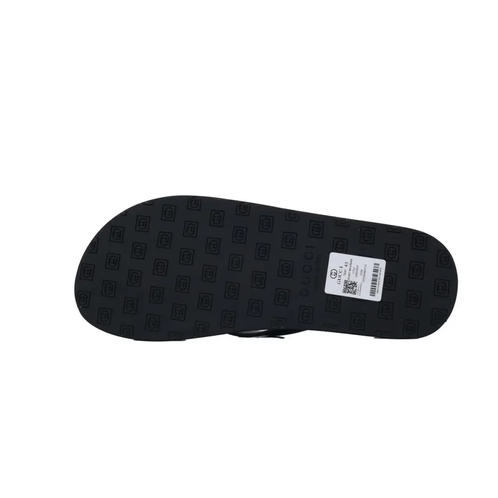 Gucci Slippers Striped Printed Black