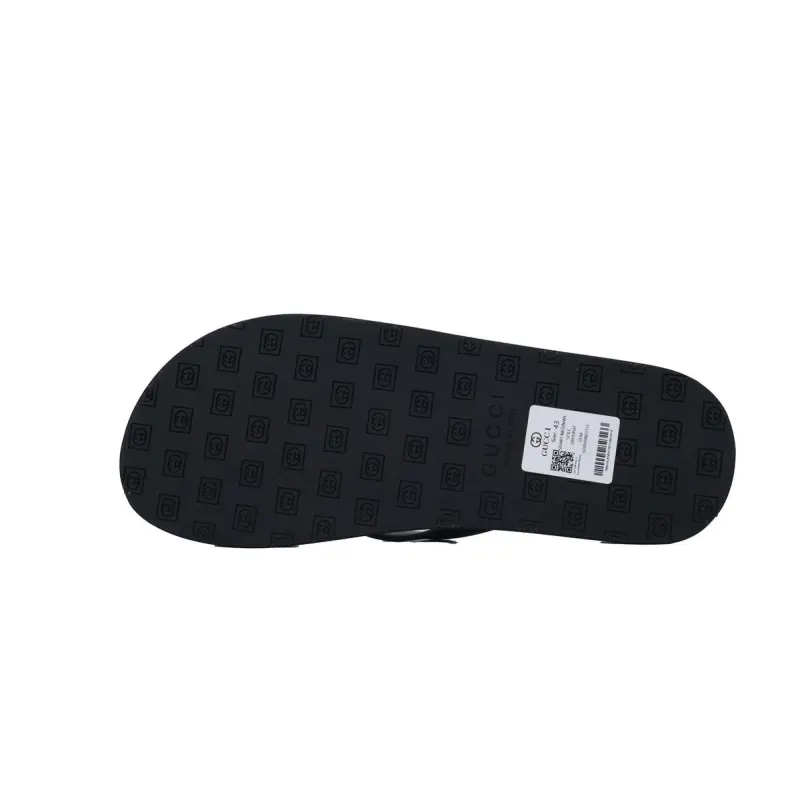 Gucci Slippers Striped Printed Black