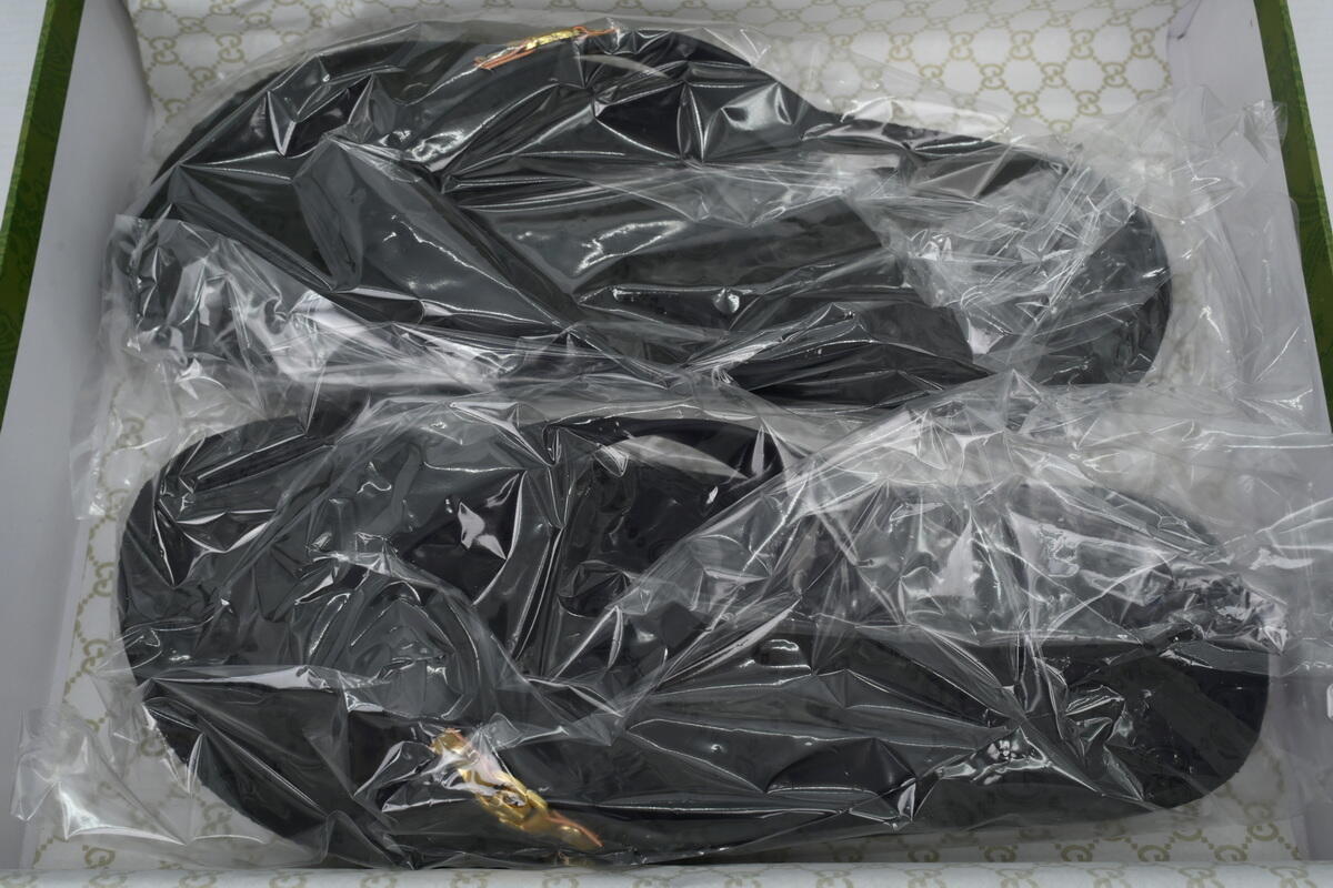 Gucci Slippers Striped Printed Black