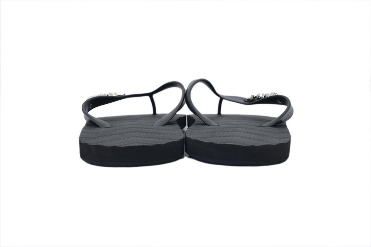 Gucci Slippers Striped Silver Black