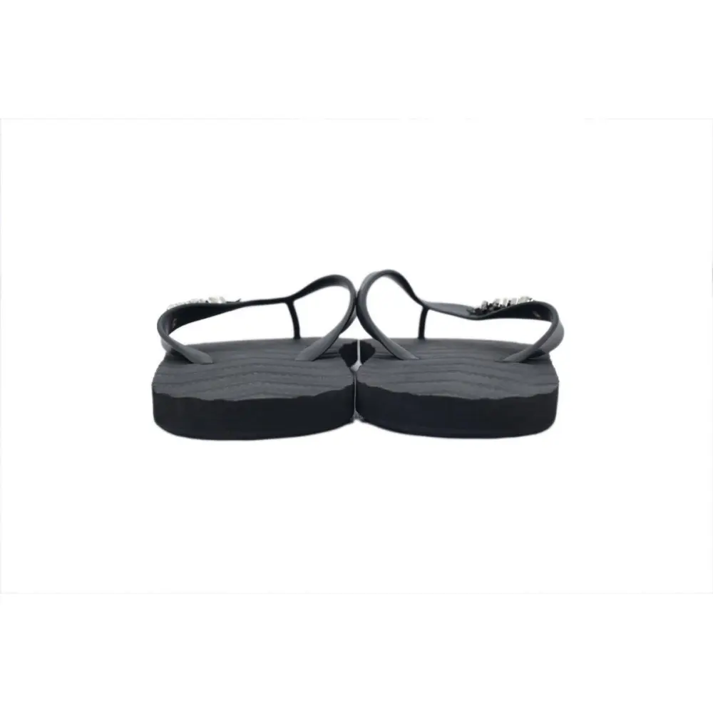 Gucci Slippers Striped Silver Black