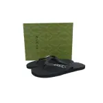 Gucci Slippers Striped Silver Black