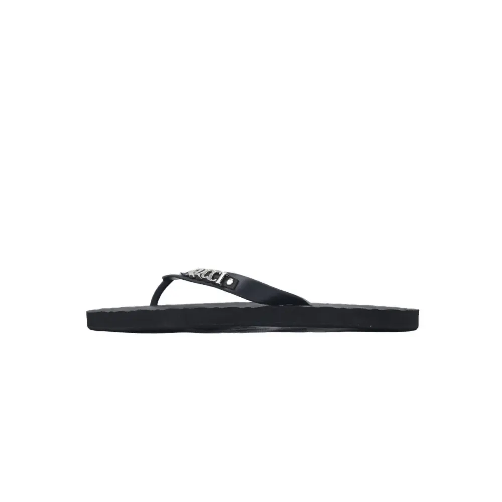 Gucci Slippers Striped Silver Black