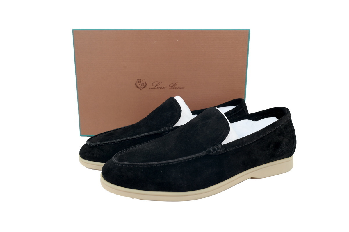 Loro Piana Bean Shoes Black