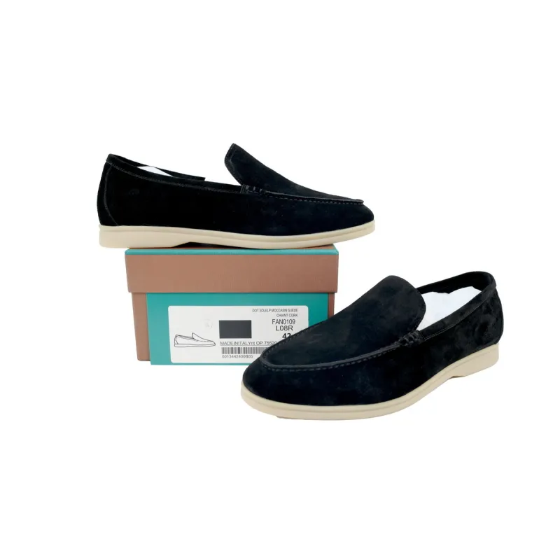 Loro Piana Bean Shoes Black