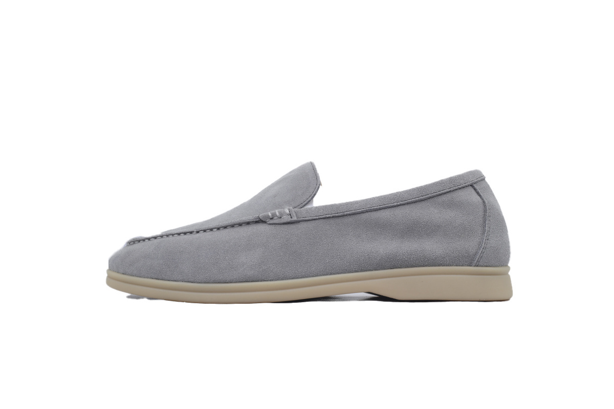 Loro Piana Bean Shoes Gray