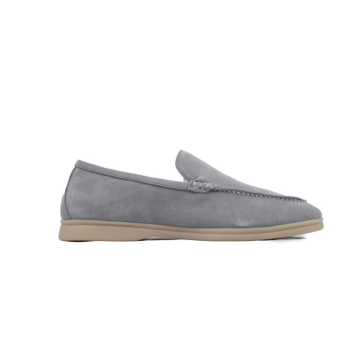 Loro Piana Bean Shoes Gray 02
