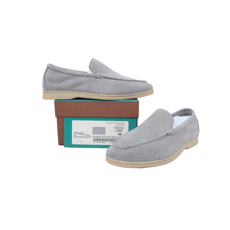 Loro Piana Bean Shoes Gray
