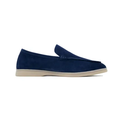 Loro Piana Bean Shoes In Blue 02