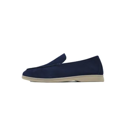 Loro Piana Bean Shoes In Blue 01