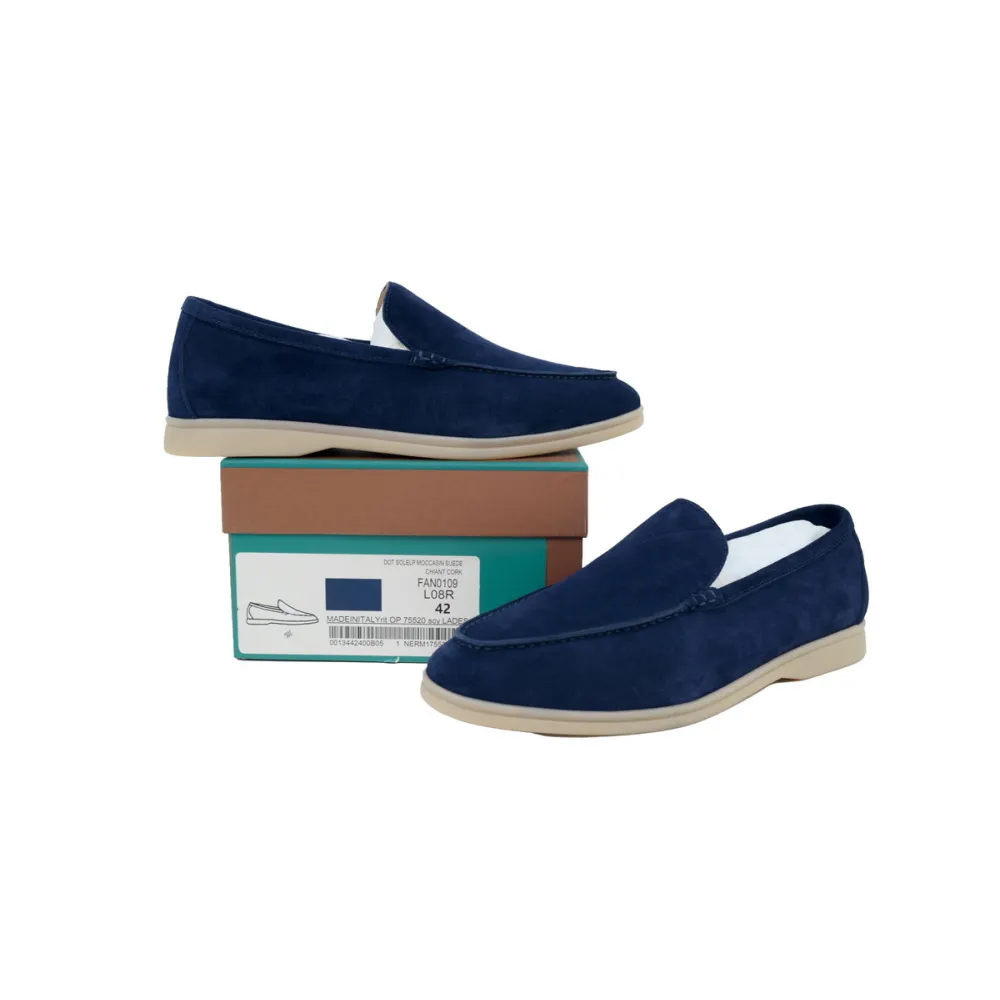 Loro Piana Bean Shoes In Blue