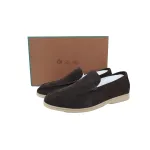 Loro Piana Bean Shoes In Red Brown Color