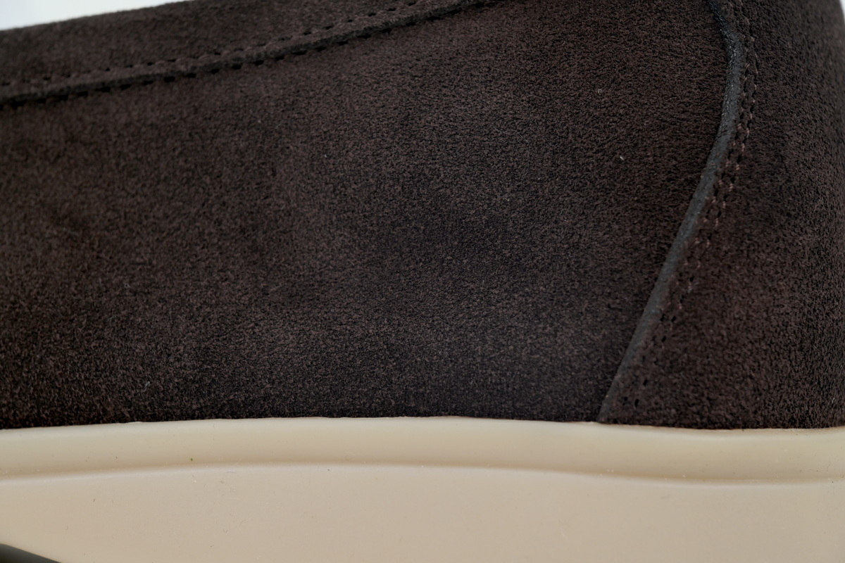 Loro Piana Bean Shoes In Red Brown Color