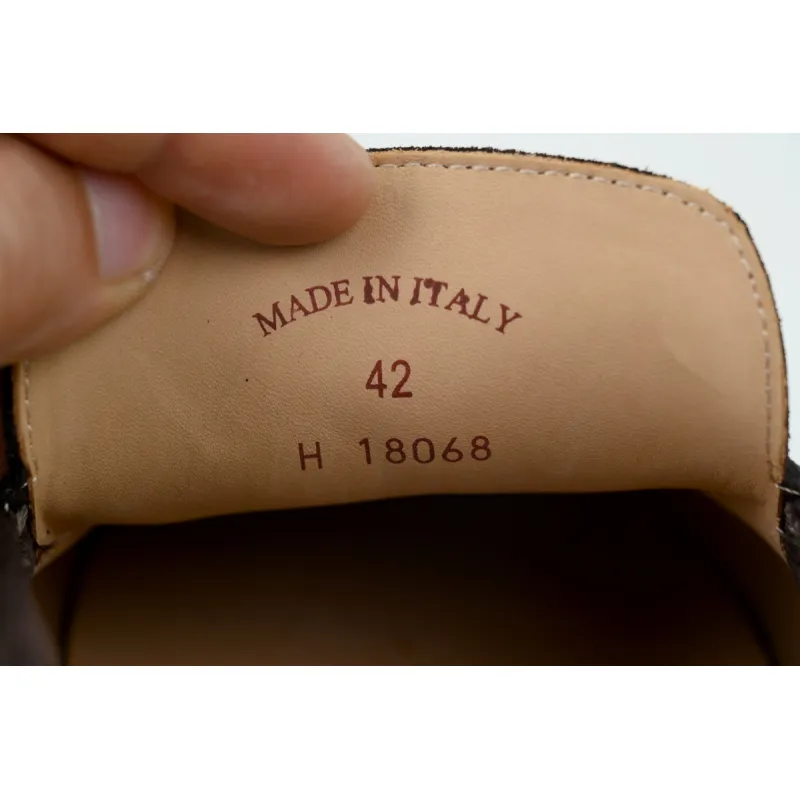 Loro Piana Bean Shoes In Red Brown Color