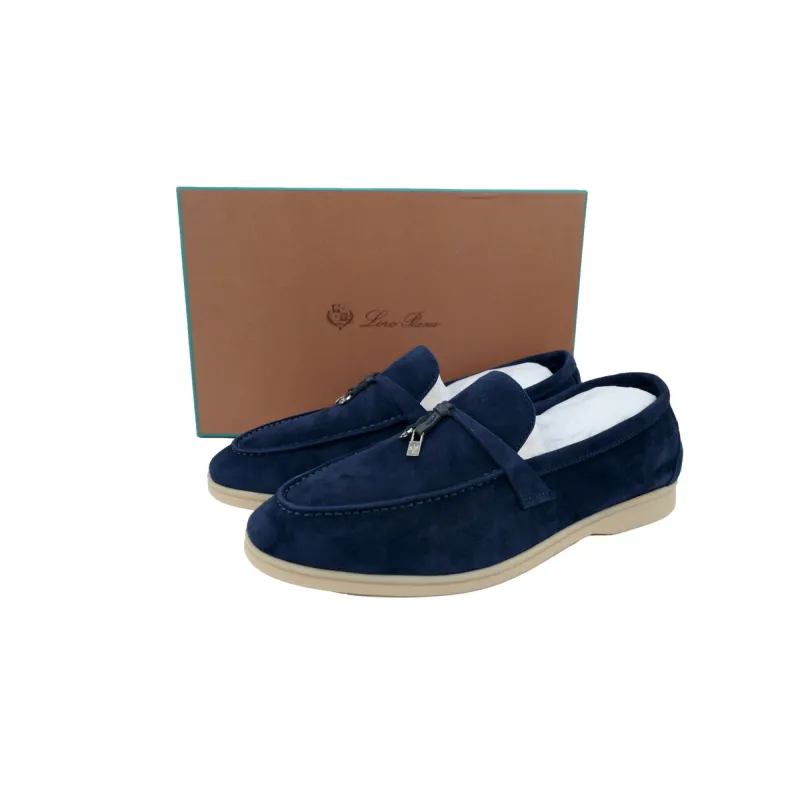 Loro Piana Bean Shoes With Hidden Blue Buckle FAL5899