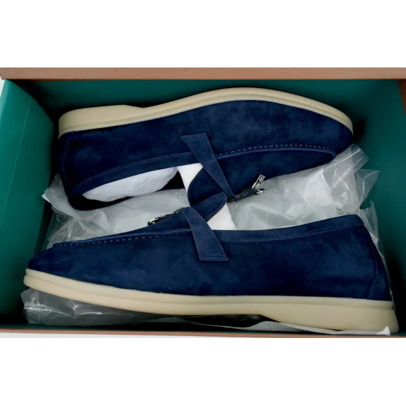 Loro Piana Bean Shoes With Hidden Blue Buckle FAL5899