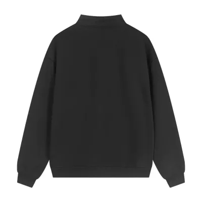 Alo Yoga Accolade 1/4 Zip Pullover Black Grey 02