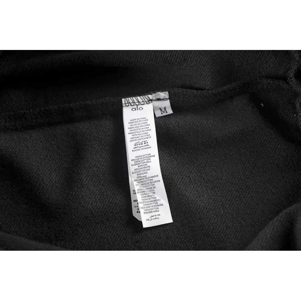 Alo Yoga Accolade 1/4 Zip Pullover Black Grey