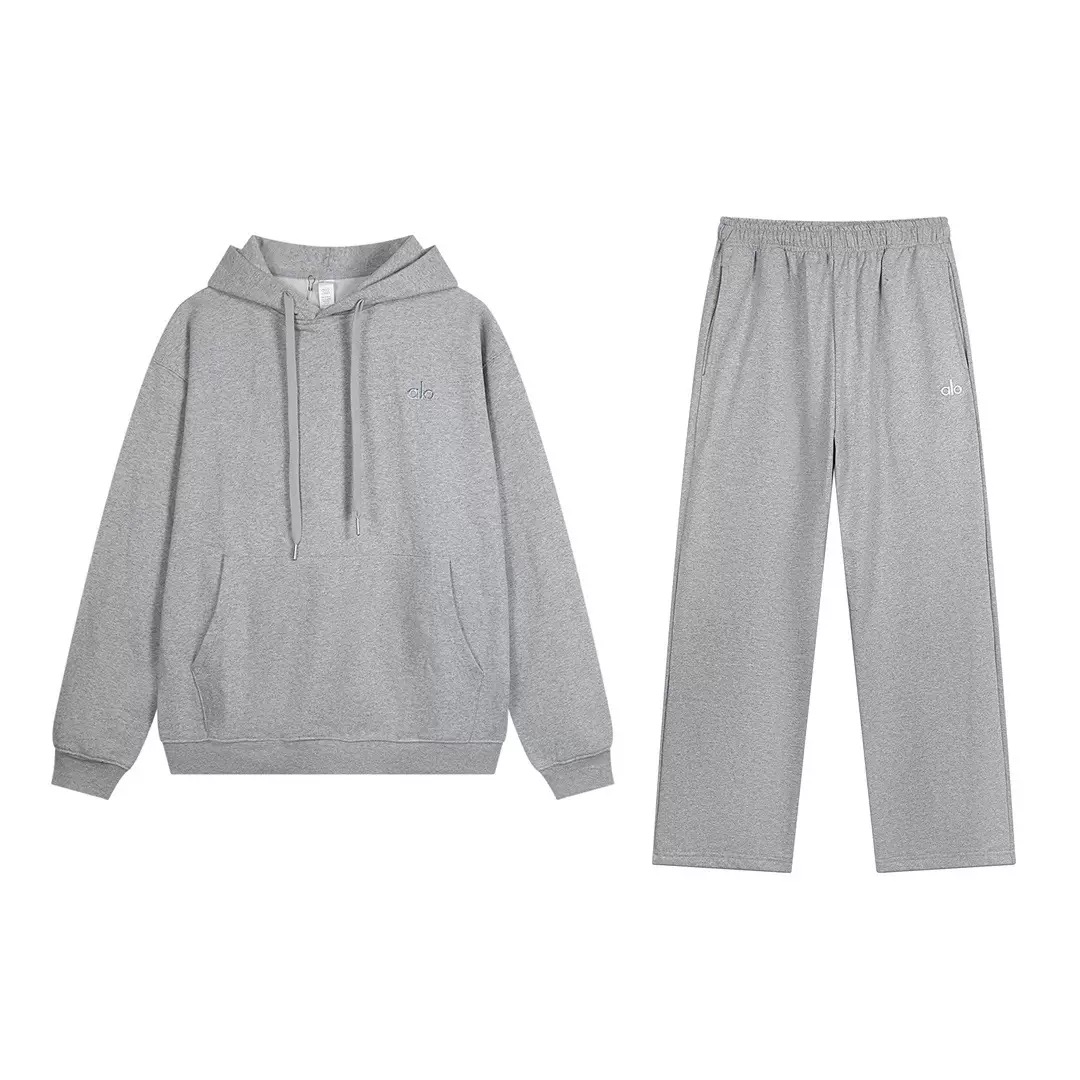 Alo Yoga Accolade Full Zip Grey Tracksuit