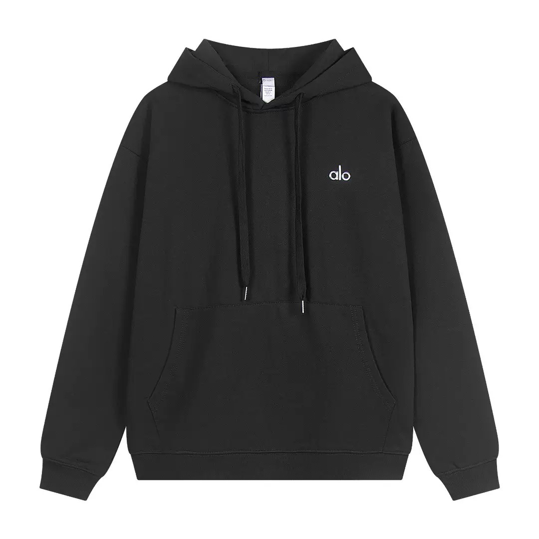 Alo Yoga Accolade Full Zip Hoodie Black Grey