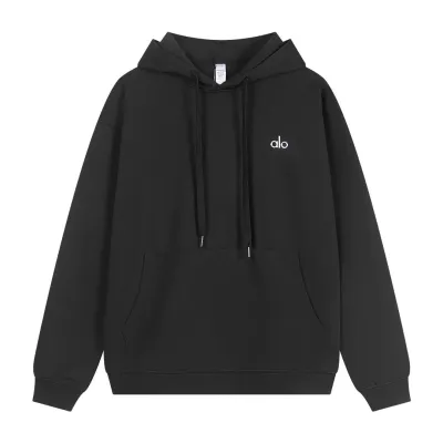 Alo Yoga Accolade Full Zip Hoodie Black Grey 01