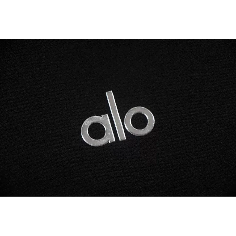 Alo Yoga Accolade Full Zip Hoodie Black Grey