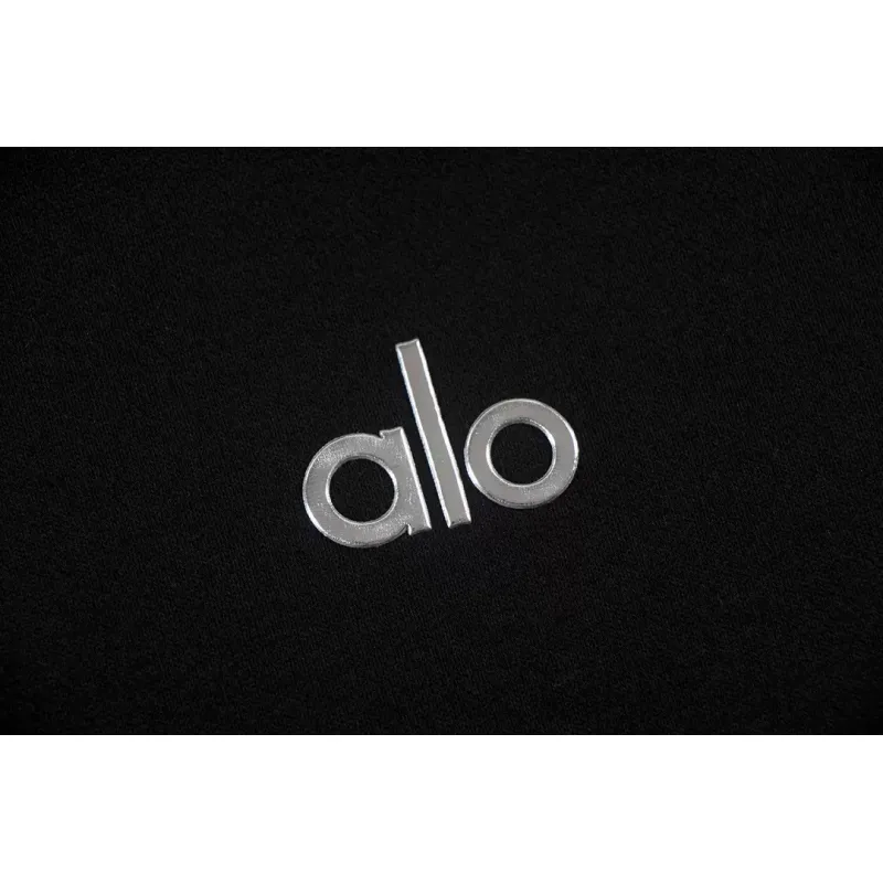 Alo Yoga Accolade Full Zip Hoodie Black Grey