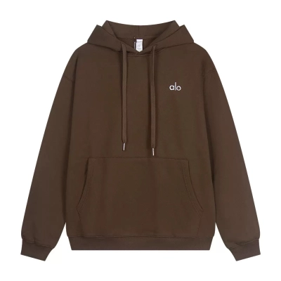 Alo Yoga Accolade Full Zip Hoodie Brown 01