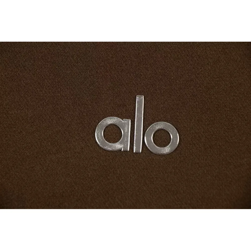 Alo Yoga Accolade Full Zip Hoodie Brown
