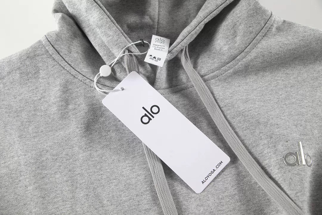 Alo Yoga Accolade Full Zip Hoodie Grey