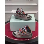 Lanvin Leather Curb Grey Orange