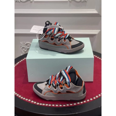Lanvin Leather Curb Grey Orange 02