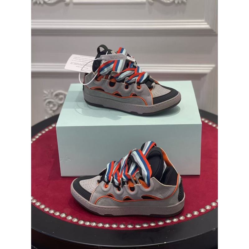 Lanvin Leather Curb Grey Orange