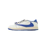 PK God Batch Air Jordan 1 Retro Low OG SP Fragment x Travis Scott Sail Military Blue DM7866-104