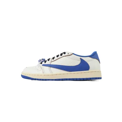 PK God Batch Air Jordan 1 Retro Low OG SP Fragment x Travis Scott Sail Military Blue DM7866-104 01
